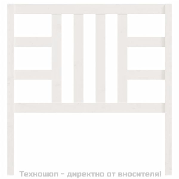Горна табла за легло, бяла, 81x4x100 см, бор масив