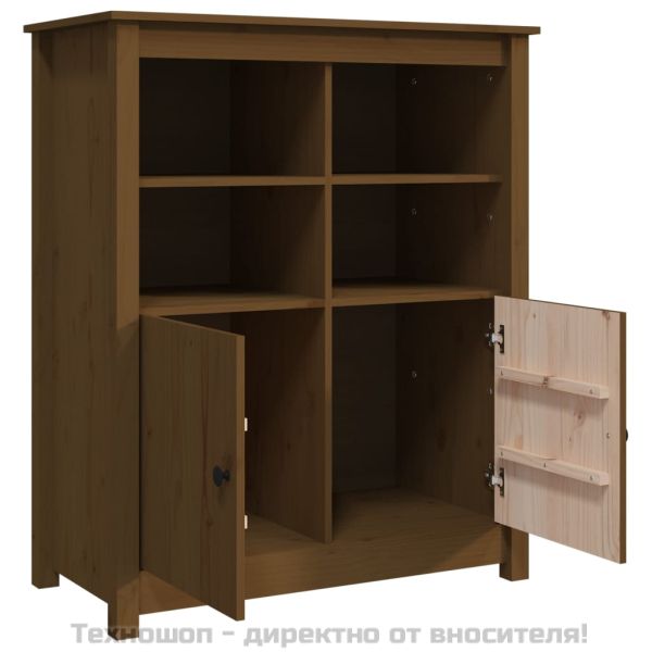 Сайдборд, меденокафяв, 83x41,5x100 см, бор масив