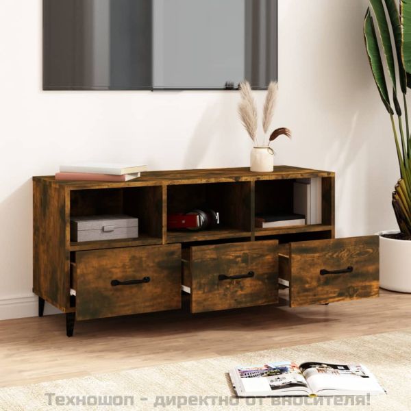 ТB шкаф, опушен дъб, 102x35x50 см, инженерно дърво