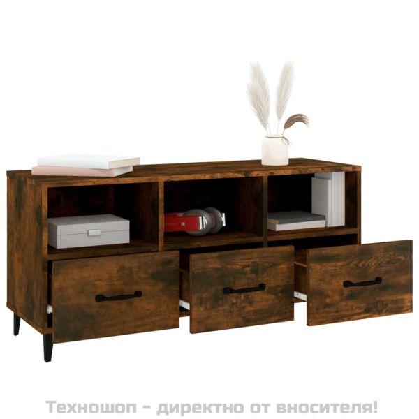 ТB шкаф, опушен дъб, 102x35x50 см, инженерно дърво