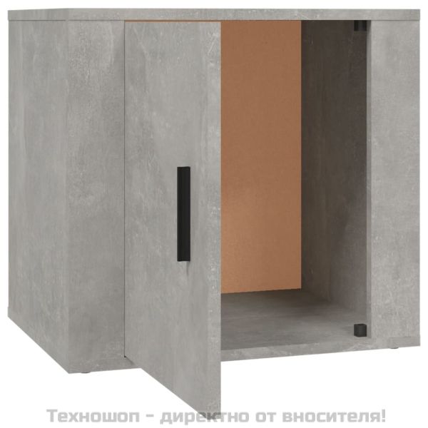 Нощни шкафчета, 2 бр, бетонно сиво, 50x39x47 см