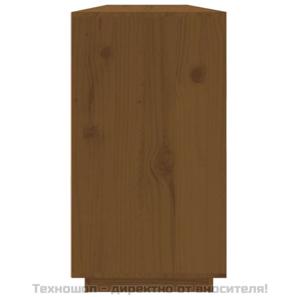 Сайдборд, меденокафяв, 100x40x75 см, бор масив
