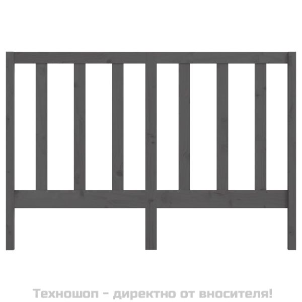 Горна табла за легло, сива, 166x4x100 см, бор масив