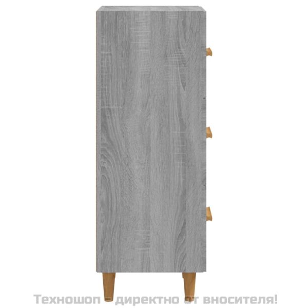 Сайдборд, сив сонома, 34,5x34x90 см, инженерно дърво