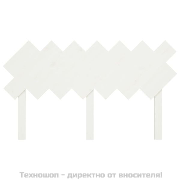 Горна табла за легло, бяла, 151,5x3x81 см, бор масив
