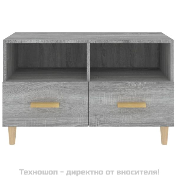 ТВ шкаф, сив сонома, 80x36x50 см, инженерно дърво