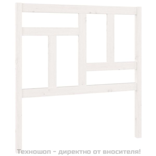 Горна табла за легло, бяла, 95,5x4x100 см, бор масив