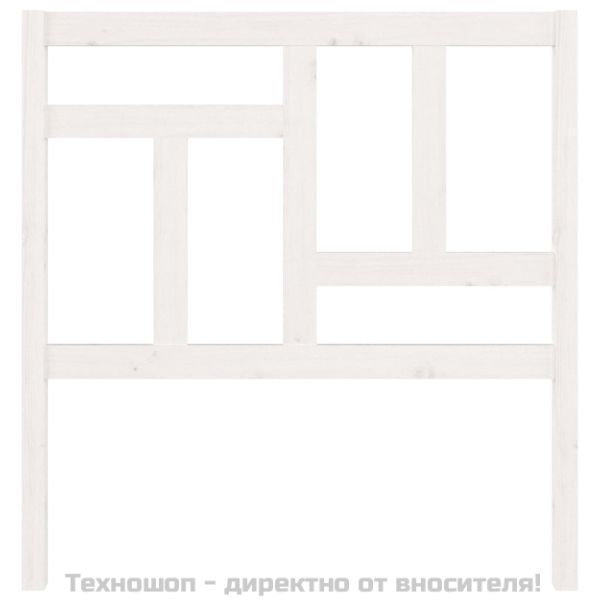 Горна табла за легло, бяла, 95,5x4x100 см, бор масив