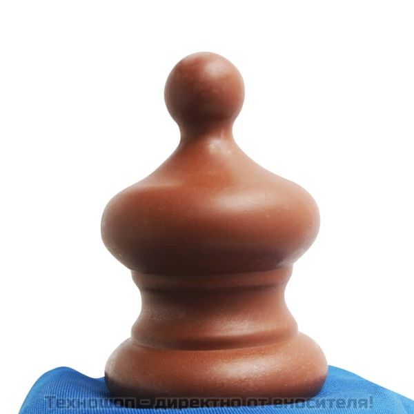 Градински чадър с дървен прът, 350 см, син