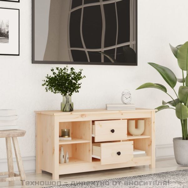 ТВ шкаф, 103x36,5x52 см, бор масив