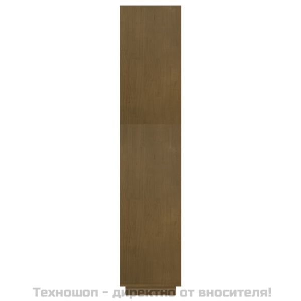 Библиотека/разделител за стая, меденокафява, 60x35x167 см, бор