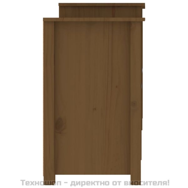 Сайдборд, меденокафяв, 164x37x68 см, бор масив