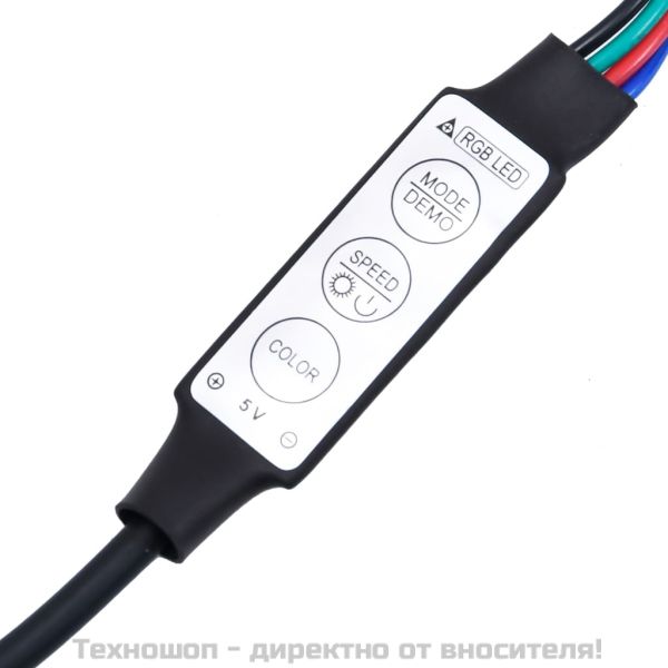 LED рамка за легло черна 120x190 см Small Double масивно дърво