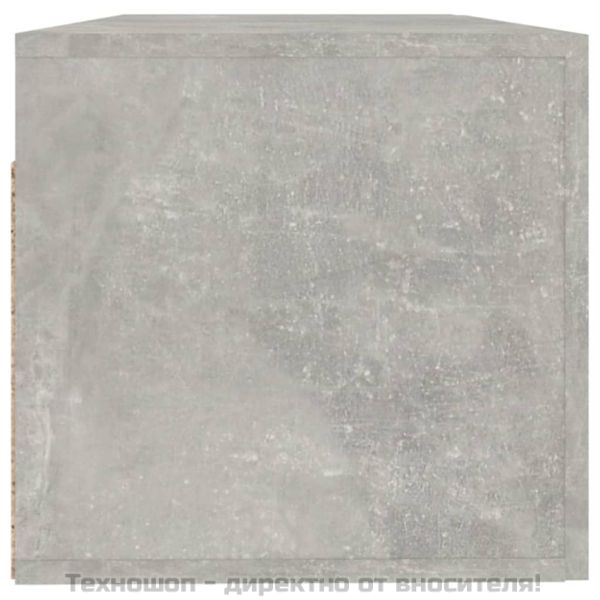 Стенен шкаф, бетонно сив, 100x36,5x35 см, инженерно дърво