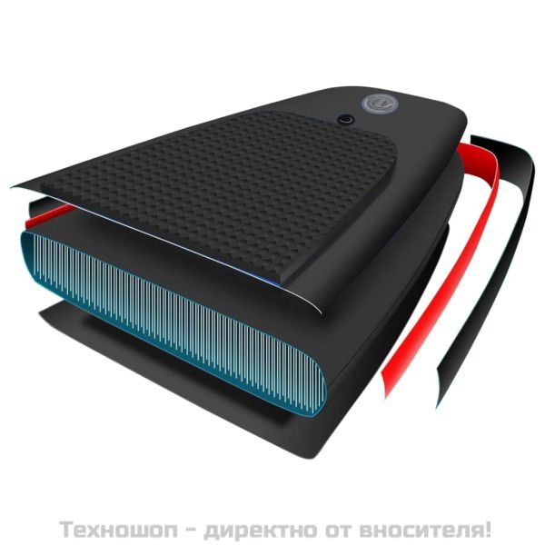 Комплект надуваем стендъп падълборд, черен, 300x76x10 см