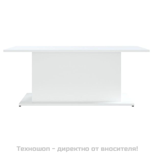 Кафе маса, бяла, 102x55,5x40 см, инженерно дърво