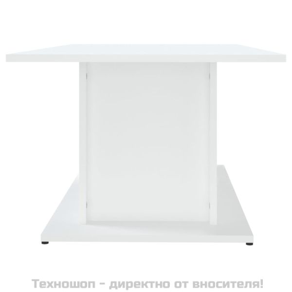 Кафе маса, бяла, 102x55,5x40 см, инженерно дърво