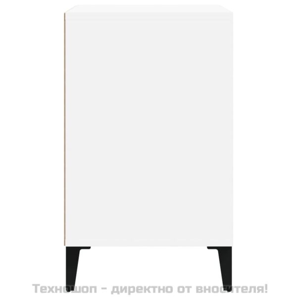 Шкаф за обувки, бял гланц, 102x36x60 см, инженерно дърво