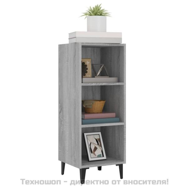 Сайдборд, сив сонома, 34,5x32,5x90 см, инженерно дърво