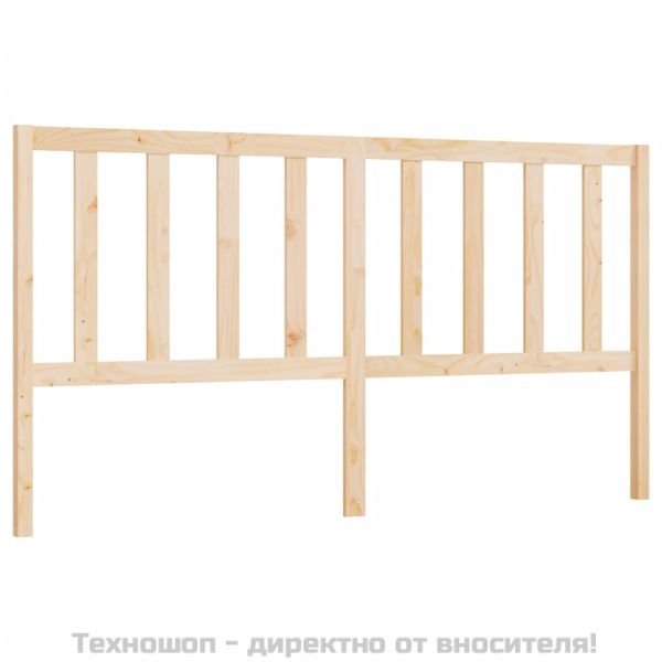 Горна табла за легло, 206x4x100 см, бор масив