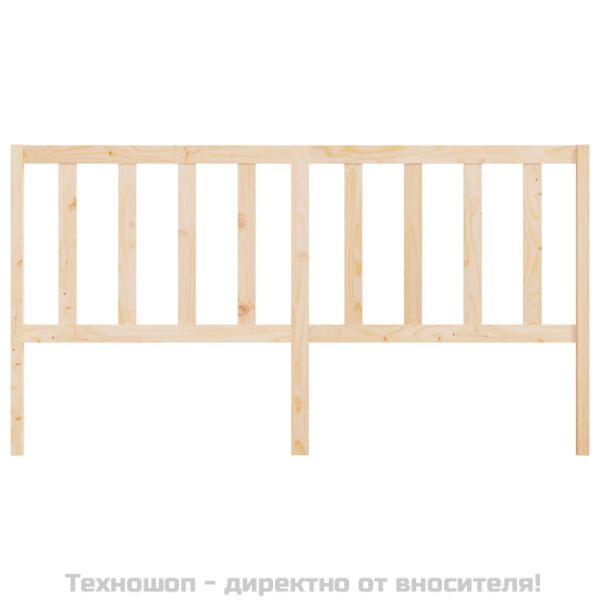 Горна табла за легло, 206x4x100 см, бор масив