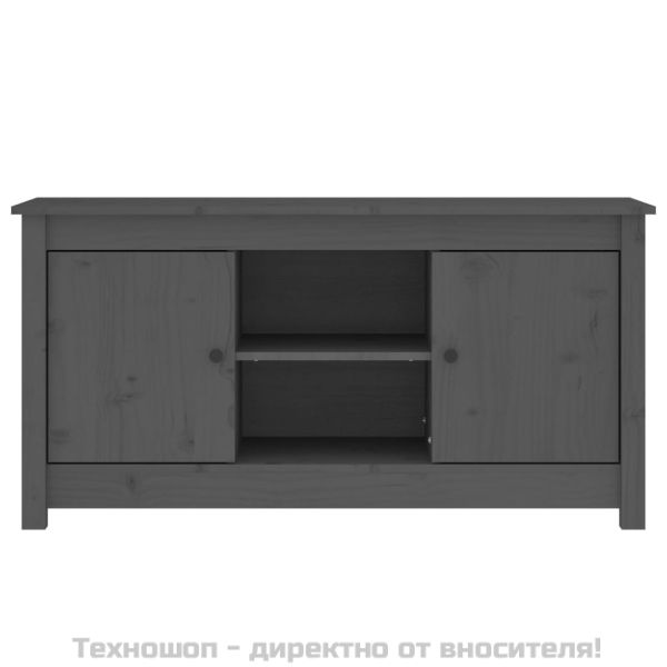 ТВ шкаф, сив, 103x36,5x52 см, бор масив