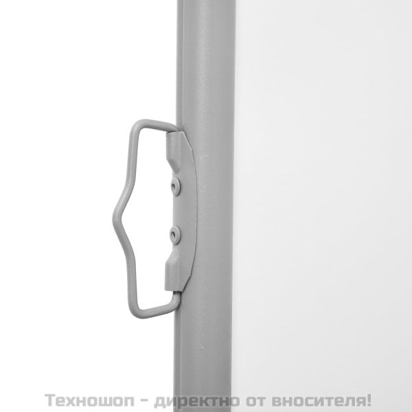 Прибираща се странична тента, кремава, 140x600 см