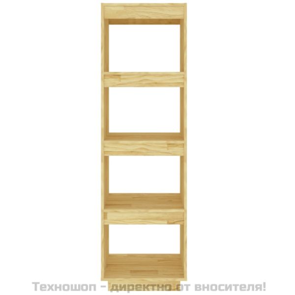 Библиотека/разделител за стая, 40x35x135 см, бор масив