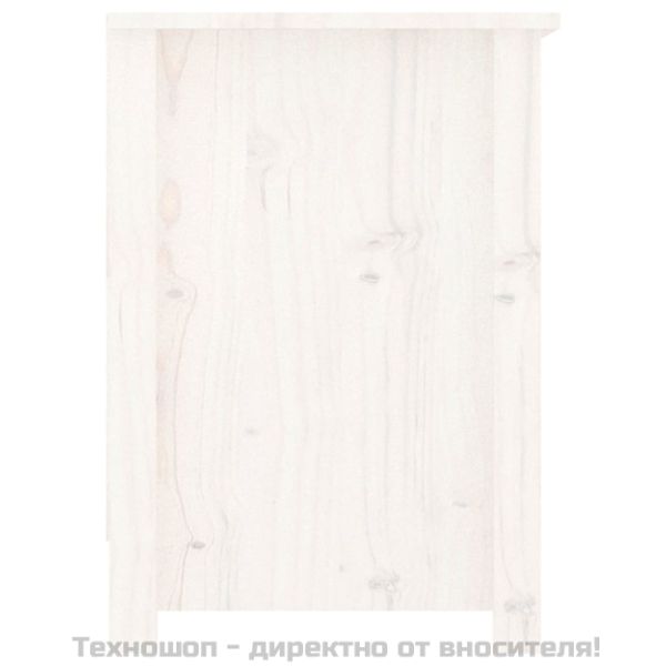 ТВ шкаф, бял, 103x36,5x52 см, бор масив