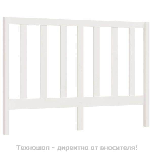Горна табла за легло, бяла, 166x4x100 см, бор масив