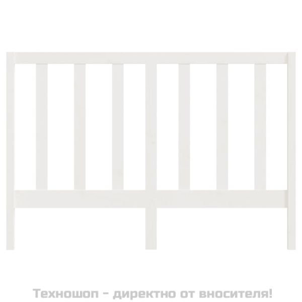 Горна табла за легло, бяла, 166x4x100 см, бор масив