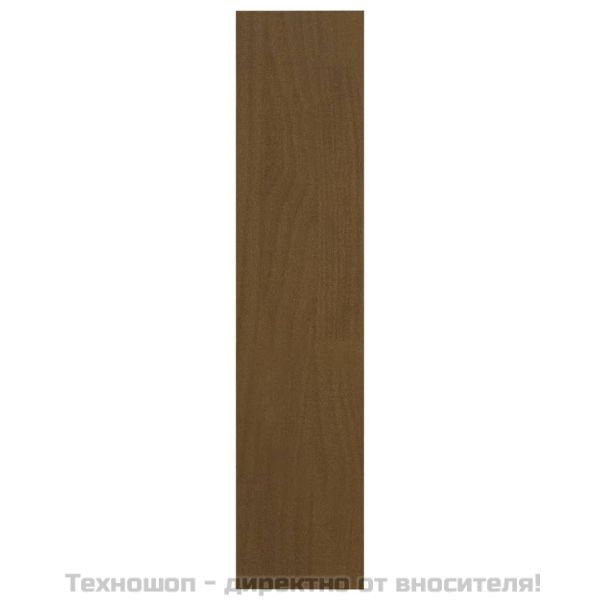 Библиотека/разделител за стая меденокафява 100x30x135,5 см бор