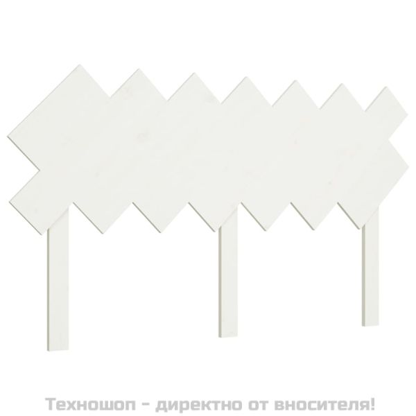Горна табла за легло, бяла, 141x3x80,5 см, бор масив