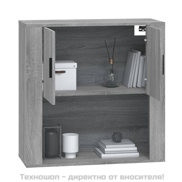 Стенен шкаф, сив сонома, 80x33x80 см, инженерно дърво
