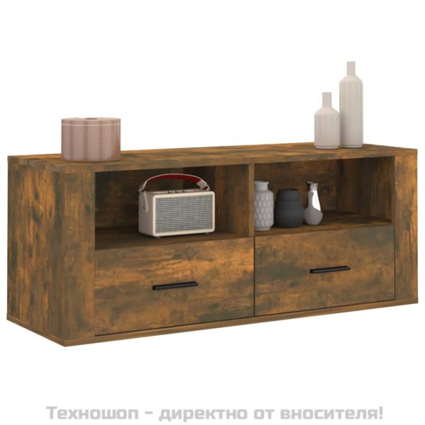 ТB шкаф, опушен дъб, 100x35x40 см, инженерно дърво