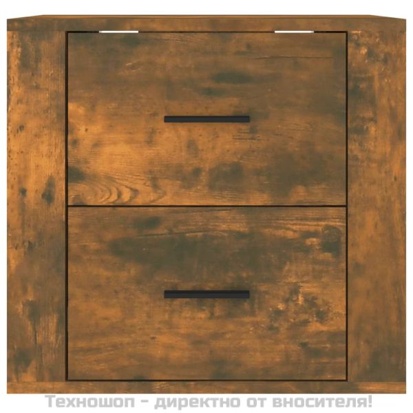 Нощно шкафче за стенен монтаж, опушен дъб, 50x36x47 см