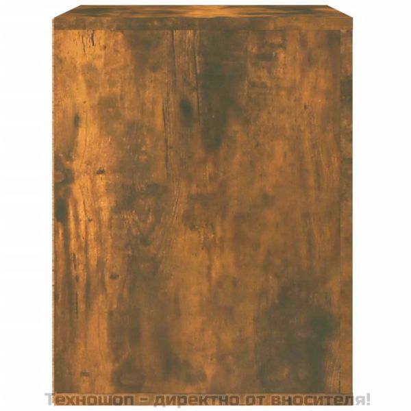Нощно шкафче за стенен монтаж, опушен дъб, 50x36x47 см