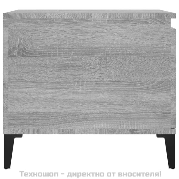 Кафе маса, сив сонома, 100x50x45 см, инженерно дърво