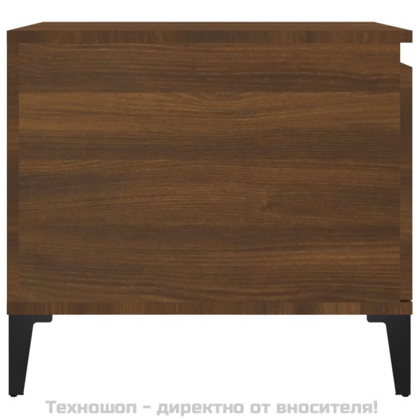 Кафе маса, кафяв дъб, 100x50x45 см, инженерно дърво