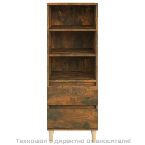 Висок шкаф, опушен дъб, 40x36x110 см, инженерно дърво