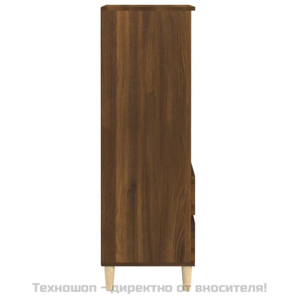 Висок шкаф, Кафяв дъб, 40x36x110 см, инженерно дърво