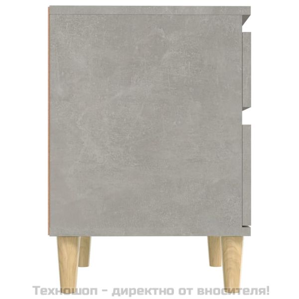 Нощни шкафчета, 2 бр, бетонно сиво, 40x35x50 см