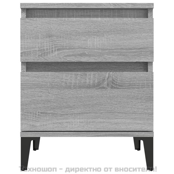 Нощни шкафчета, 2 бр, сив сонома, 40x35x50 см