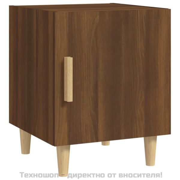 Нощни шкафчета, 2 бр, Кафяв дъб, инженерно дърво