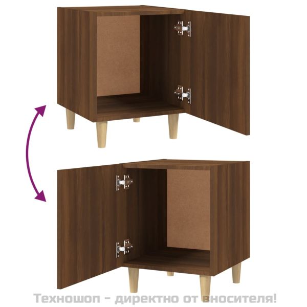 Нощни шкафчета, 2 бр, Кафяв дъб, инженерно дърво