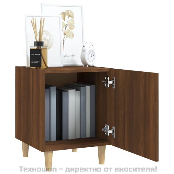 Нощни шкафчета, 2 бр, Кафяв дъб, инженерно дърво