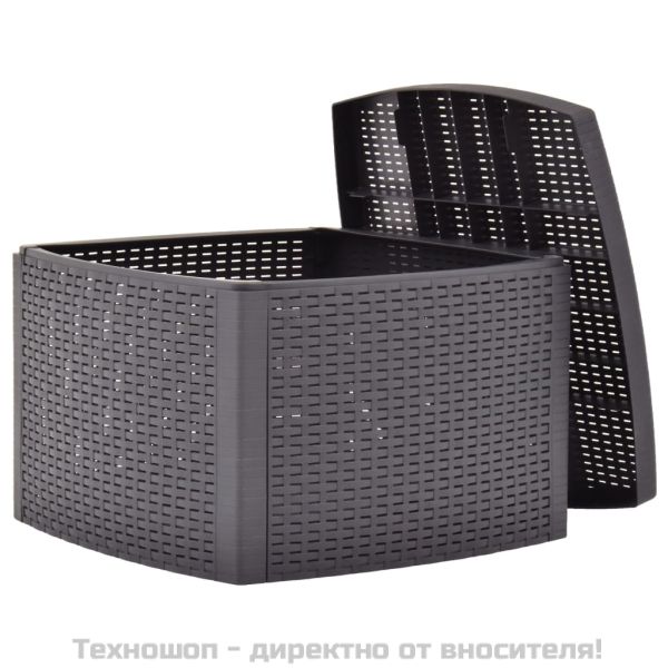 Странична маса, мока, 54x54x36,5 см, пластмаса