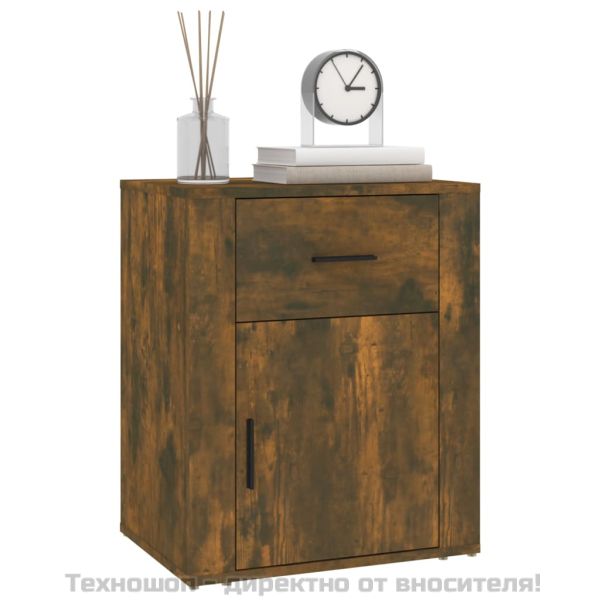 Нощно шкафче, Опушен дъб, 50x36x60 см, инженерно дърво