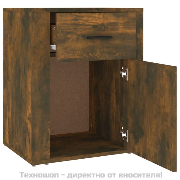 Нощно шкафче, Опушен дъб, 50x36x60 см, инженерно дърво