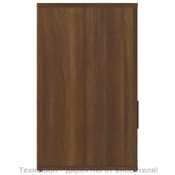 Нощно шкафче, кафяв дъб, 50x36x60 см, инженерно дърво